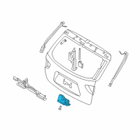 OEM Hyundai Veracruz Tail Gate Latch Assembly Diagram - 81230-3J100