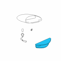 OEM 2000 Hyundai Accent Lamp Assembly-High Mounted Stop Diagram - 92700-25500