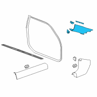 OEM Chevrolet Camaro Weatherstrip Pillar Trim Diagram - 23115740