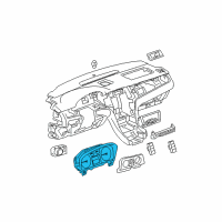 OEM 2013 Cadillac Escalade ESV Instrument Cluster Diagram - 22806776