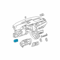 OEM 2007 Cadillac Escalade EXT Headlamp Switch Diagram - 25858706