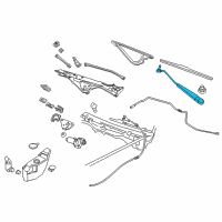 OEM Ford Crown Victoria Wiper Arm Diagram - 3W7Z-17526-BA