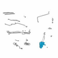 OEM 2001 Oldsmobile Aurora Washer Reservoir Diagram - 12487598