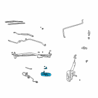 OEM 2001 Oldsmobile Aurora Motor Asm, Windshield Wiper Diagram - 88958170