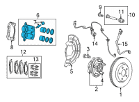 OEM Jeep Grand Cherokee L DISC BRAKE Diagram - 68531129AA