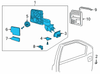 OEM 2020 Chevrolet Silverado 2500 HD Mirror Assembly Diagram - 84944531