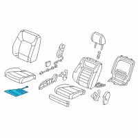 OEM 2018 Honda Ridgeline Heater, Right Front Seat Cushion Diagram - 81134-TG7-A31