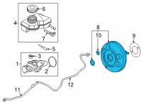 OEM BMW 228i xDrive Gran Coupe Power Brake Booster Diagram - 34-33-6-869-016