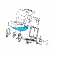 OEM 2018 GMC Sierra 2500 HD Seat Back Pad Diagram - 22888428