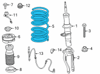 OEM BMW M8 Gran Coupe FRONT COIL SPRING Diagram - 31-33-7-856-978