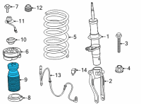 OEM 2021 BMW M8 Gran Coupe ADDITIONAL SHOCK ABSORBER, F Diagram - 31-33-8-074-125