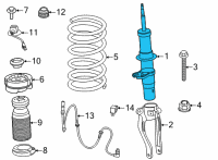 OEM 2020 BMW M5 SPRING STRUT, EDC, FRONT LEF Diagram - 31-30-7-856-899