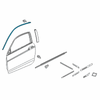 OEM 2014 Honda Accord Molding Assy., R. FR. Door Sash Diagram - 72425-T3L-A01