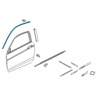 OEM 2017 Honda Accord Molding Assy., R. FR. Door Sash Diagram - 72425-T3L-A01