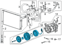 OEM 2021 Cadillac CT5 Clutch & Pulley Diagram - 84488492