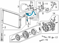 OEM Cadillac CT5 Front AC Tube Diagram - 84656084