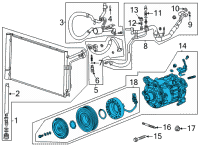 OEM Cadillac CT5 Compressor Diagram - 84488491