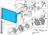 OEM 2020 Cadillac CT5 Condenser Diagram - 84743140