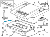 OEM 2020 Chevrolet Silverado 3500 HD Support Strut Diagram - 84612347