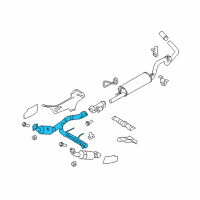 OEM Lincoln Navigator Converter & Pipe Diagram - 9L1Z-5E212-A