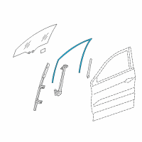 OEM 2013 Acura RDX Channel, Left Front Door Run Diagram - 72275-TX4-A01