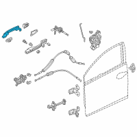 OEM 2018 Honda Civic Handle, Passenger Side (Cosmic Blue Metallic) Diagram - 72141-TEA-T71ZB