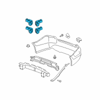 OEM 2009 Honda Accord Back Up Sensors (Taffeta White-Exterior) Diagram - 08V67-TA0-110K