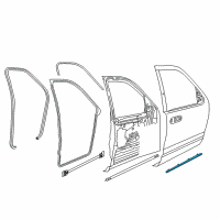 OEM 2009 Mercury Mountaineer Lower Weatherstrip Diagram - 1L2Z-7820758-AA