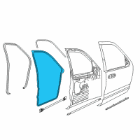 OEM 2009 Ford Explorer Sport Trac Surround Weatherstrip Diagram - 8L2Z-7820531-A