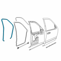 OEM 2003 Lincoln Aviator Body Weatherstrip Diagram - 8L2Z-7820708-A