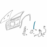 OEM Pontiac Bonneville Channel Asm-Front Side Door Window Rear Diagram - 25745484