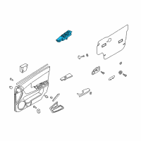 OEM 2006 Kia Spectra Power Window Main Switch Assembly Diagram - 935702F10087