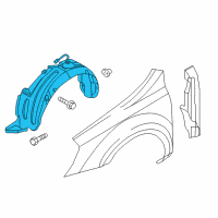 OEM Hyundai Entourage Front Wheel Guard Assembly, Right Diagram - 86812-4D002