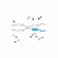 OEM 2004 Lincoln Town Car Muffler & Pipe Diagram - 6W1Z-5230-BB