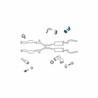 OEM 2009 Lincoln Town Car Muffler & Pipe Bracket Diagram - 5W1Z-5A246-AA