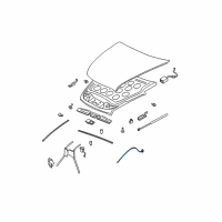 OEM 2002 Buick Park Avenue Cable Asm-Hood Primary Latch Release Diagram - 25678277