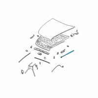 OEM 2005 Buick Park Avenue Rod Asm-Hood Open Asst Diagram - 25684448