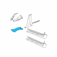 OEM 1999 Pontiac Grand Am Weatherstrip Pillar Trim Diagram - 22669323