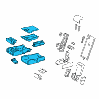 OEM 2020 Lexus RX450hL Rear Seat Armrest Assembly Diagram - 72830-48880-A0