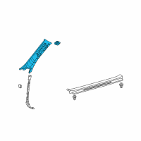 OEM Lexus IS250 GARNISH Assembly, Front Pillar Diagram - 62220-53010-C0