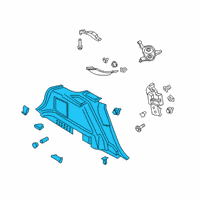 OEM 2016 Lincoln MKX Quarter Trim Panel Diagram - KA1Z-5831013-AF