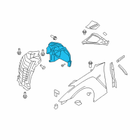 OEM 2012 Nissan GT-R Protector-Front Fender, RH Diagram - 63842-62B0A