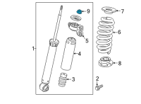 OEM Pontiac Sunfire Bumper Nut Diagram - 11517996