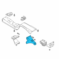 OEM 2004 Chevrolet Tracker Bracket, Engine Front Mounting, LH (On Esn) Diagram - 30026891