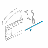 OEM 2014 Honda Civic Molding Assy., L. FR. Door Diagram - 72450-TR0-A01