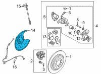 OEM 2022 Hyundai Tucson COVER-DUST RR, LH Diagram - 58243-N9100