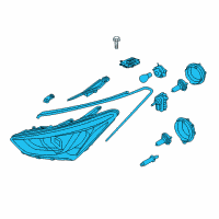 OEM Hyundai Santa Fe Headlamp Assembly, Left Diagram - 92101-B8120