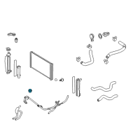 OEM 2005 Toyota Corolla Radiator Assembly Lower Bracket Diagram - 16535-0D040