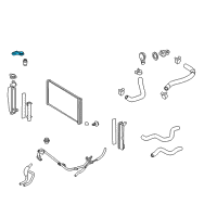 OEM Toyota Corolla Radiator Assembly Upper Bracket Diagram - 16533-0D030