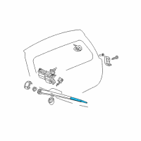 OEM 2006 Jeep Commander Blade-Rear WIPER Diagram - 5174876AA